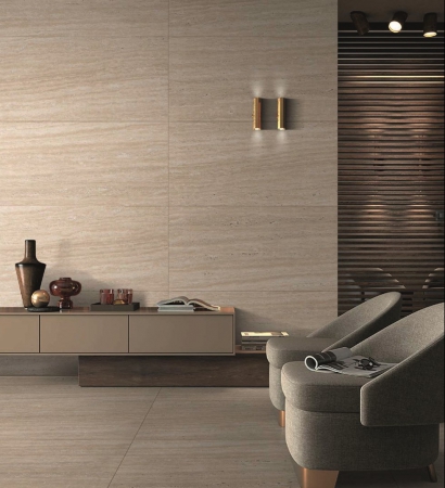 Glazed Porcelain Tiles 600x1200 MM Carving troma crema