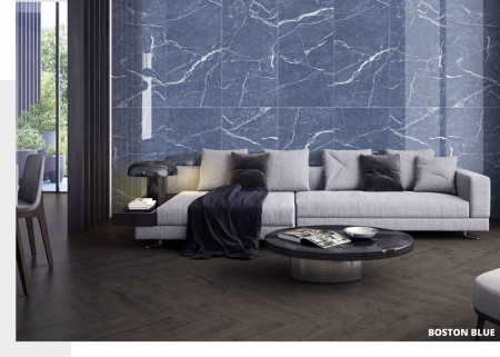 Glazed Porcelain Tiles 600x1200 MM Glossy boston blue