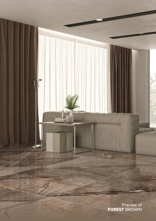 Glazed Porcelain Tiles 600x1200 MM High Glossy forest brown