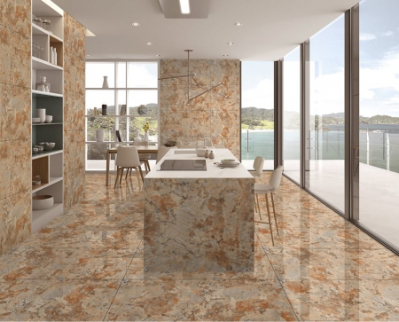 Glazed Porcelain Tiles 600x1200 MM Never End craftone  brown