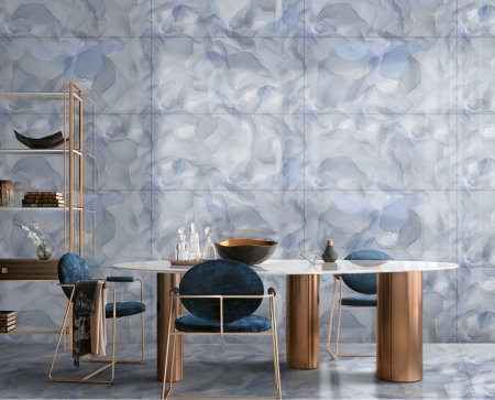 Glazed Porcelain Tiles 600x1200 MM Never End revive azul