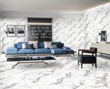 Glazed Porcelain Tiles 600x1200 MM Never End statuario marmo