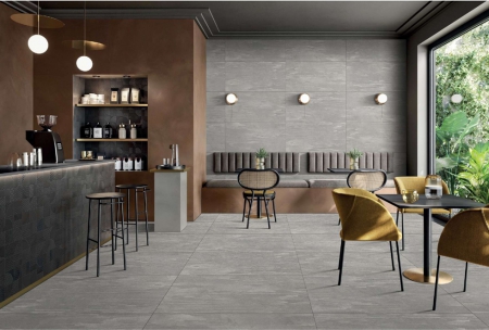 Glazed Porcelain Tiles 600x1200 MM Rustic helena grey