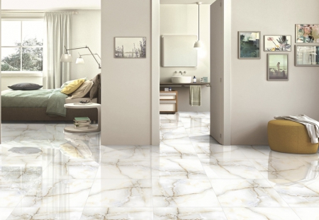 Glazed Porcelain Tiles 600x600 MM Glossy anty sky ivory