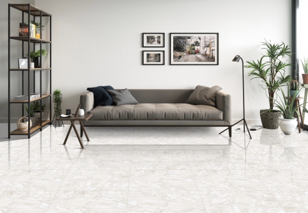 Glazed Porcelain Tiles 600x600 MM Glossy iva bianco