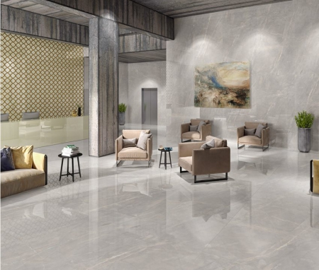 Slab Porcelain Tiles 1200x2400 MM High Gloss armani grey