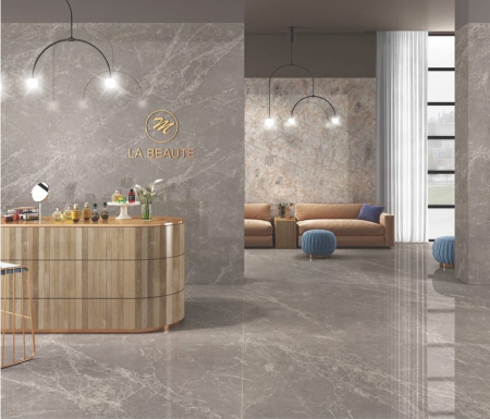 Slab Porcelain Tiles 1200x2400 MM High Gloss luish grey