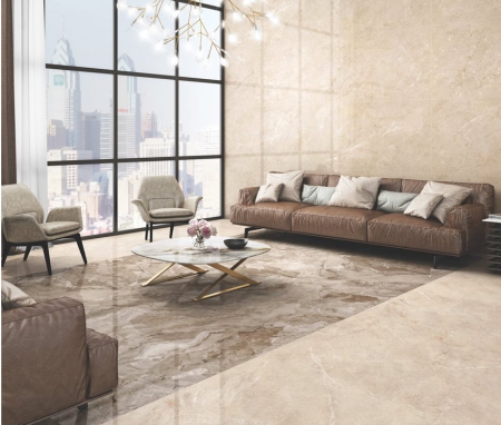 Slab Porcelain Tiles 1200x2400 MM High Gloss sahara beige