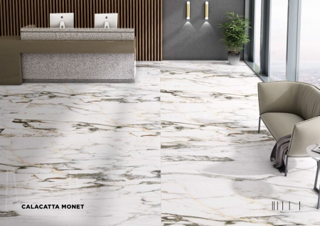 Slab Porcelain Tiles 800x1600 MM Gloss calcutta monet