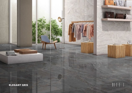 Slab Porcelain Tiles 800x1600 MM Gloss elegant gris