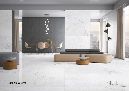 Slab Porcelain Tiles 800x1600 MM Gloss lerox white