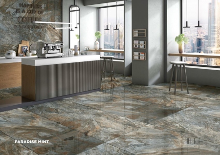 Slab Porcelain Tiles 800x1600 MM Gloss paradise mint