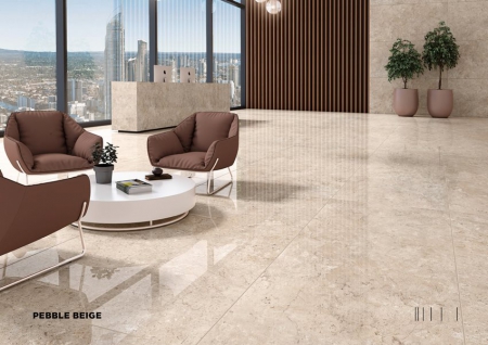 Slab Porcelain Tiles 800x1600 MM Gloss pebble beige