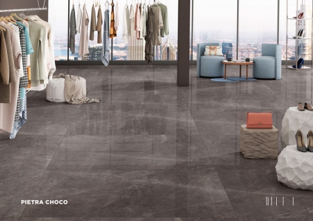 Slab Porcelain Tiles 800x1600 MM Gloss pietra choco