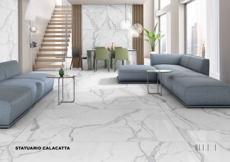 Slab Porcelain Tiles 800x1600 MM Gloss statuario calcutta