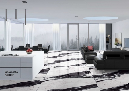 Slab Porcelain Tiles 800x1600 MM High Gloss calcutta renoir