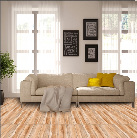 Wooden Plank Porcelain Tiles 200x1000 MM Plain Surface 018